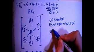 Hexafluorophosphate Ion PF6  Lewis Dot Structure [upl. by Haissem]