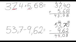 Additions och Subtraktionsalgoritmer med decimaltal [upl. by Fulbert183]