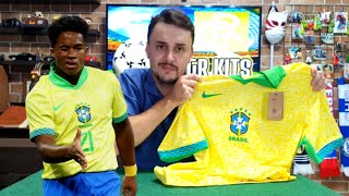 NOVA CAMISA DO BRASIL 20242025 PLAYER I UNBOXING E DETALHES [upl. by Acirtal]