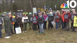 20 arrested for trespassing at Hanscom airfield climate protest [upl. by Un]