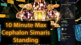 Reaching Cephalon Simaris Standing Limit in Under 10 Minutes  Warframe 2021 [upl. by Aicemaj342]