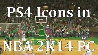 PS4 Icons in NBA 2K14 PC Dualshock 4 Gameplay [upl. by Ellah]