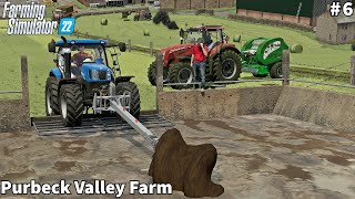 SlurryPit Agitation Mowing amp Baling Hay Bale │Purbeck Valley│FS 22│Timelapse6 [upl. by Sutphin]