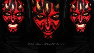 Darth Maul Star Wars Makeup Tutorial  NO Prosthetics [upl. by Aicele995]