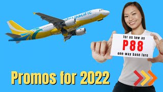 Cebu Pacific Promo Tickets 2022 for as Low as P88 Book Now [upl. by Roleat]