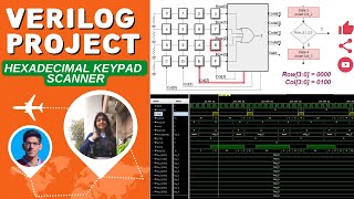 Verilog Project  Hexadecimal Keypad Scanner and Encoder  XILINX  Vivado [upl. by Atsirc217]