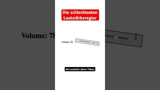 Die schlechtesten Lautstärkeregler aller Zeiten Was haltet ihr von den Entwürfen [upl. by Leay]