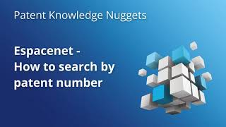 Espacenet – How to search by patent number [upl. by Jamnes]