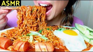 No Talking ASMR CHEESY Black Bean Noodles  FIRE Ramen recipe 자장면 먹방 Jajangmyeon Part 2 [upl. by Analla]