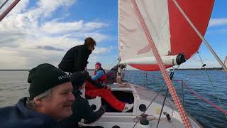 j24 racing on Black Widow on board tactics and communication sailboatlife regatta winter series [upl. by Sanyu]