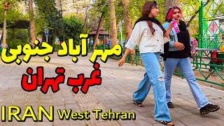 IRAN 2024  Walking Tour on West of Tehran city Mehrabad Jonobi  Walk 4k Vlog [upl. by Ettie735]