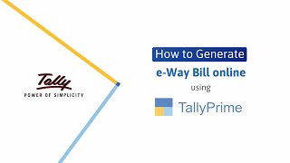 How to Generate eWay Bill Online in TallyPrime  TallyHelp [upl. by Ecenaj]