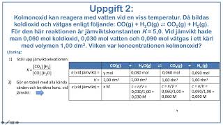 Kemisk jämvikt  del 4 Beräkningar på jämviktsreaktioner [upl. by Asilat]