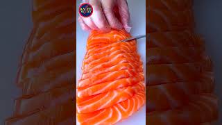 Amazing satisfy salmon cutting skills  Knife Skills [upl. by Auqcinahs5]