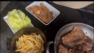 TBone Steak and KFC Hot Wings amp Fries [upl. by Ellehcim]