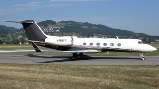 Gulfstream G450 N458FX Landing at Bern [upl. by Kerwon]