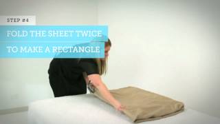 Adairs Video Tips 2  How to fold a fitted sheet [upl. by Ilahsiav]