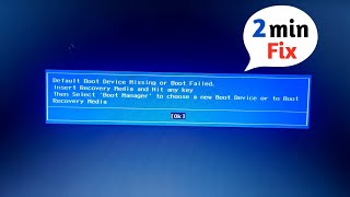 Fix  Default Boot Device Missing or Boot Failed Lenovo Laptop [upl. by Annovaj]