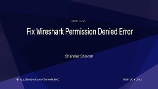 Linux Fix Wireshark dumpcap Permission Denied Error [upl. by Haidabo]