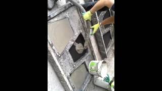 Putzmeister SP11 DQR  Pouring Paving Moulds [upl. by Imled]