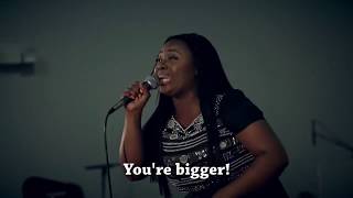 Youre Bigger  Jekalyn Carr  LIVE w lyrics [upl. by Ahab]