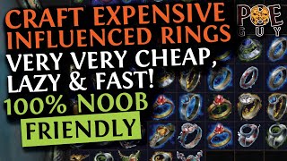 POE 325  POEGUYs CRAFTING METHOD FOR INFLUENCED RINGS  FAST CHEAP amp 100 NOOB FRIENDLY [upl. by Hardman]