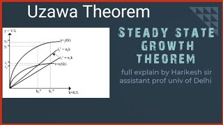 Uzawa model of economic growth Uzawa theorem steady state growth theorem [upl. by Arret]