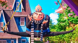 Despicable Me 4  Gru And The Trampoline Scene Recap [upl. by Zink887]