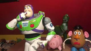 Mr Potato Head quotLets leave Buzz to play with his toyquot Toy Story Stop Motion [upl. by Nitsirhc]