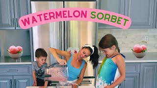 4 Ingredient Watermelon Sorbet No refined sugar  No Ice cream maker required [upl. by Amat]