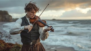 Irish Celtic Fiddle Music  Beautiful Views of Ireland Scotland and Wales [upl. by Reiko]