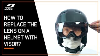 How to replace the lens on my ski helmet with a visor  Julbo [upl. by Nolrac]