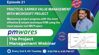 Earned Value Management with MS Project – The Project Management Webinar  Episode21  pmwares [upl. by Alica840]