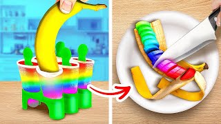 Rainbow Food Hacks And DIY Kitchen Tricks🌈 🥐🧑‍🍳 [upl. by Eneg855]