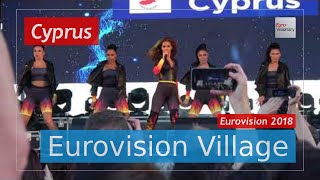 Eleni Foureira Cyprus  Fuego LIVE  Eurovision Village Eurovision 2018 [upl. by Annoit]