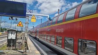 Einfahrt des Regionalexpress 59119 und Regionalexpress 57041 am 28052024 in Augsburg Hbf [upl. by Anaher]