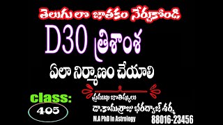 d30 chart vedic astrology  khavedamsha chart analysis  Learn Astrology In Telugu 405 astrology [upl. by Salta]