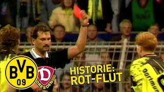 Red en masse The most red cards in Bundesliga history  BVB  Dynamo Dresden [upl. by Nej]