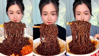 Chinese food eating noodles chili flavors spicy yummy yummy  Asmr Mukbang [upl. by Kcirddet465]