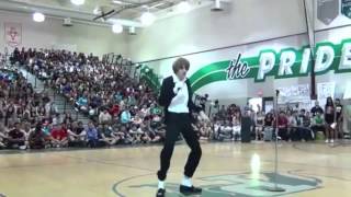 Flawless Moonwalk High School MJ Impersonator Dances to Billie Jean 2014 [upl. by Edith545]