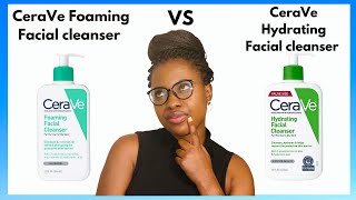 CeraVe NEW hydrating CREAM TO FOAM CLEANSER vs CeraVe Foaming amp CeraVe Hydrating Cleanser Dr Dray [upl. by Gluck]