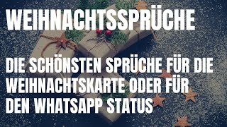 Weihnachten Sprüche 2023  die schönsten Sprüche für die Weihnachtskarte oder den WhatsApp Status [upl. by Lecram]