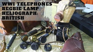 World War One Telephones Begbie Lamp Heliograph World War One Signals Part 1British Empire [upl. by Llednil]