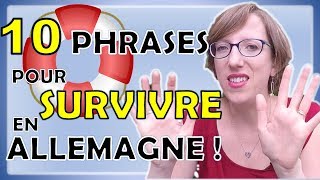 10 phrases de BASE à connaître si tu veux SURVIVRE en Allemagne   niveau DEBUTANT [upl. by Olaznog903]