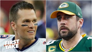 Tom Brady vs Aaron Rodgers Which QB deserves the higher Madden rating  First Take [upl. by Isac]