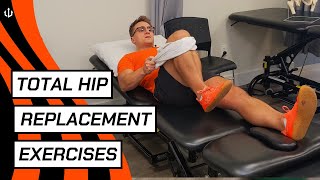 Total Hip Replacement Initial Exercises  Post op Physio Exercises [upl. by Odlanor151]