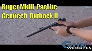 Shooting Suppressed 22 Pistol Ruger MkIII PacLite [upl. by Ehgit]