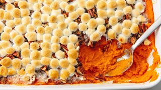 How To Make Sweet Potato Casserole With Marshmallows And Pecans  Delish [upl. by Iadrahc564]