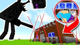 LA CASA DE TIERRA MAS SEGURA DEL MUNDO VS ENDERMAN TITAN MINECRAFT RETO BASE VS TITAN [upl. by Nortyad]