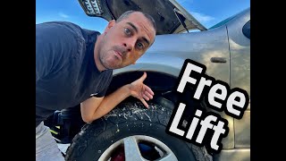 Free way to lift your truck Indexing torsion bars on Ml55 w163 [upl. by Pyotr38]